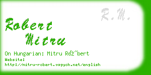 robert mitru business card